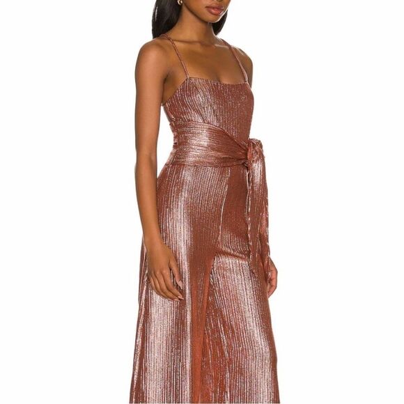 Free People Bronze Shimmer and Shine jumpsuit One
Piece Belted Size M New - Picture 5 of 8